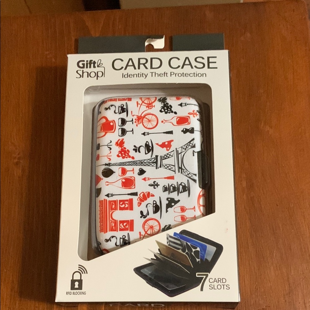 Paris Themed Identity Protection Card Case - Red and Black- Yes I have two.